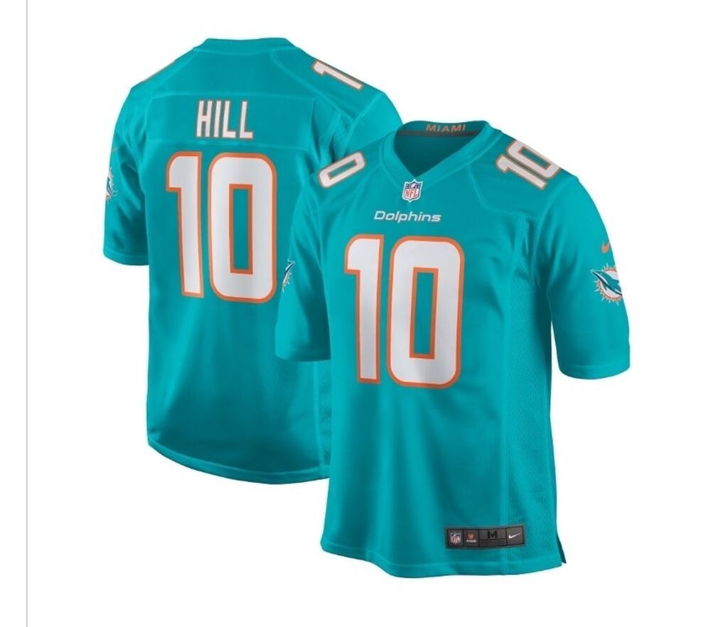NWT New Tyreek Hill Miami Dolphins Official Aqua NFL Football Jersey XXL 2XL
